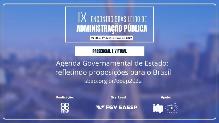 Cartaz do IX Encontro Brasileiro de Administração Pública
